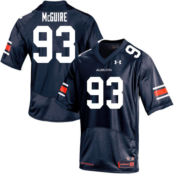 Auburn Tigers Men's Evan McGuire #93 Navy Under Armour Stitched College 2020 NCAA Authentic Football Jersey NVU8074UD